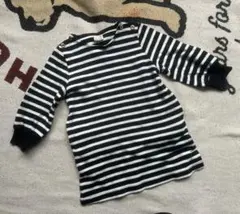 美品　《 petitmain 》 ベビー服　90サイズ　ワンピース　ボーダー