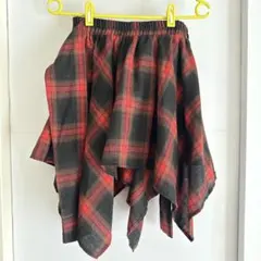 チェック柄アシンメトリースカート Fサイズ