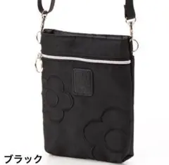 【新品】MARY QUANT‪✿ スマホショルダー ポシェット ブラック 大
