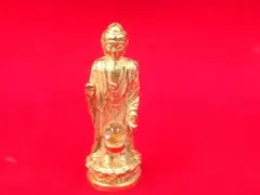 幸運守り 金色塗装阿弥陀如来像 水晶付き