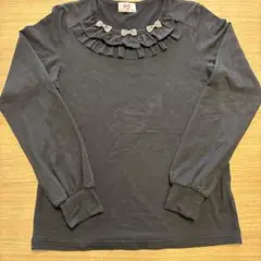 mezzo piano ブラック 長袖カットソー 140