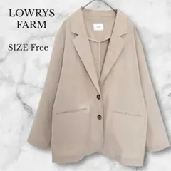 ローリーズファーム テーラードジャケット ベージュ ゆったり ドロップショルダー