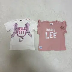 女の子90cm 半袖Tシャツセット　まとめ売り　ハローキティー　Lee USJのサムネイル