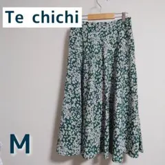 Te chichi フラワープリント フレアスカート M