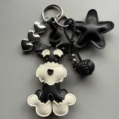 じゃらじゃらキーホルダー　バックチャーム　シュナウザー　犬