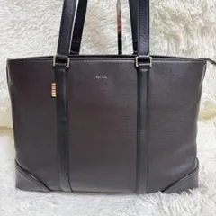 金木犀様✨PaulSmith トートバッグ マルチストライプ シボ革 A4