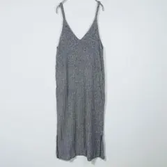 LAKOLE ラコレ｜キャミワンピース（M）グレー ロング丈 リブ編みのサムネイル