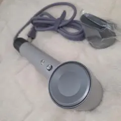 グレー ヘアドライヤー ノズル付き【新品保護フィルム付】