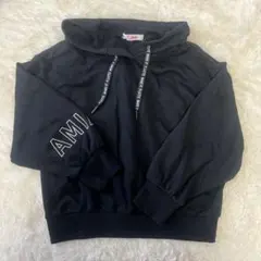 ピンクラテ　トップスxxs140センチ♡ブラックパーカー