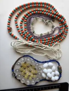 【8点】ネックレス まとめ売り レトロ ヴィンテージ 天然石 貝 シェル セット