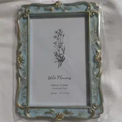 アンティーク風　フォトフレーム　ポストカードサイズ　ボタニカル　写真立て