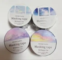 ③【バラ売り可】Awa ＊ ふわもこ堂の水彩屋さん マスキングテープのサムネイル