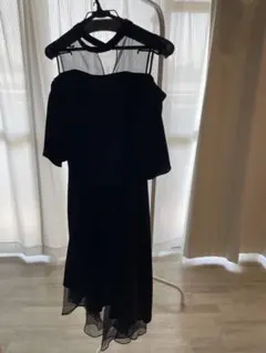 【Rire Fete】オフショルダーパーティードレス ブラック 38