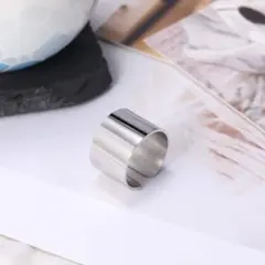 付けているだけでオシャレ！ ステンレスワイドリング 15号 1点