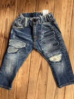 美品　BREEZE ブリーズ　キッズ　クラッシュ　デニム　ジーンズ　80 男の子