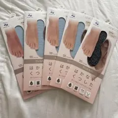 【新品】ナイガイ　はかないくつした　スアシック　ブルー　ブラック　5点セット