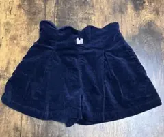 アプレレクール ベロアショートパンツ 80cm ネイビー