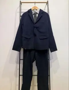 ネイビー チェック柄 スーツセット 卒業式