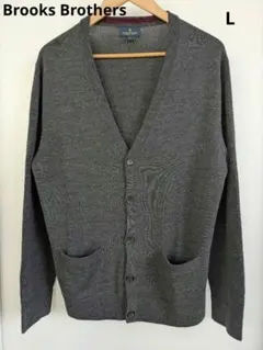 80s イギリス製 brooks brothers カーディガン グレー ニット ブランド古着】BROOKS BROTHERS / ブルックスブラザーズ ～80s