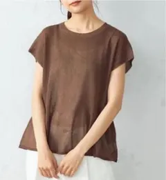 コムサイズムニットプルオーバー半袖