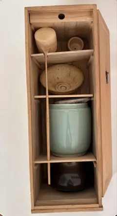 茶道具セット 茶箱 抹茶碗 茶入 茶杓 振出　年代物