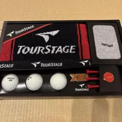 ツアーステージ ゴルフ小物セット タオル・ボール・ティー 新品未使用のサムネイル