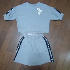 【JENNI LOVE】 女の子130cm グレー セットアップ