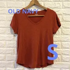 OLD NAVY オレンジ Vネック Tシャツ S