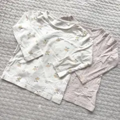 小花柄　薄手長袖ロンT 90cm 2枚セット