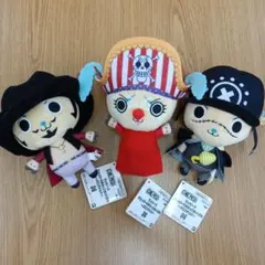 タグ付き　ワンピース　チョッパーのまねっこぬいぐるみ　クロスギルド　全3種セット