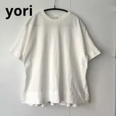 yori ヨリ　バックフレアオーバーＴ カットソー 白 ホワイト Fのサムネイル