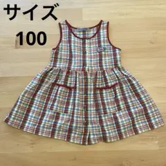 ジュンココシノ ノースリーブワンピース 100チェック柄のサムネイル