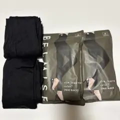 ベルミス スリムレギンス color+ TRUE BLACK Mサイズ