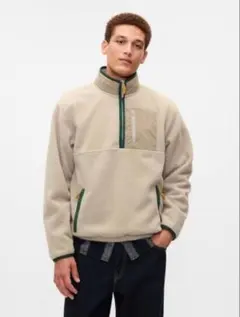 GAP アークティック フリース ハーフジップ プルオーバー ベージュ Ｓ