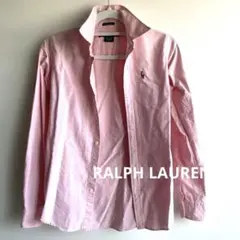 ラルフローレン　ポロ刺繍入りピンクボタンダウンシャツ　ハワイにて購入