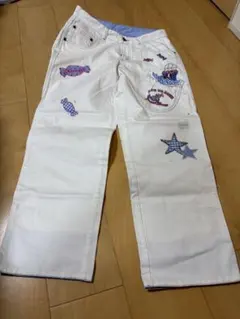 KawaiOkada パンツ　白　デニムのサムネイル