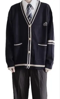 NOLCCTN スクールカーディガン ネイビー　XL