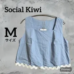 Social Kiwi 水色 ノースリーブ チュニック