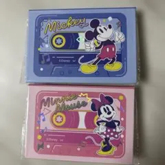 『ミッキー＆ミニー』ブック型メモ帳 ２個セット 新品未開封