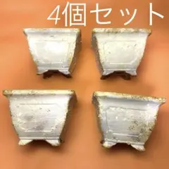ハンドメイド　リメイクペイント鉢　テラコッタ鉢　アンティーク加工　4個セット