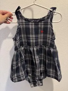 POLOBaby チェック柄ロンパース 80㎝　ネイビー