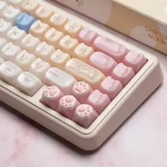 미사용 Womier PBT 키캡 148 키 고양이 육구 핑크