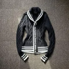 COMME CA MEN ニットカーディガン ケーブル編み Y2K グランジ