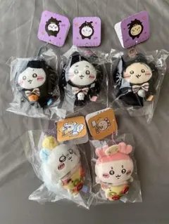 ちいかわ　黒猫のマスコット　おそろいピザなマスコット