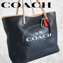 COACH ロゴ トートバッグ 黒のサムネイル