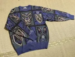 青系ニット　古着
