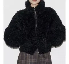 EMODA シングルミニボアブルゾン ブラック