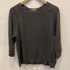 evam eva ニット ダークグレー 七分袖