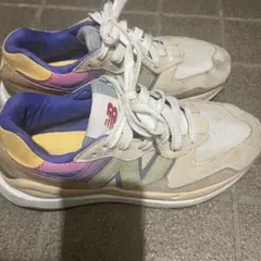 New Balance スニーカー ベージュ/パープル/イエロー
