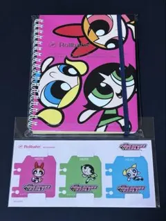 ロルバーン ポケット付メモL パワーパフガールズ A ブックマークセット　新品